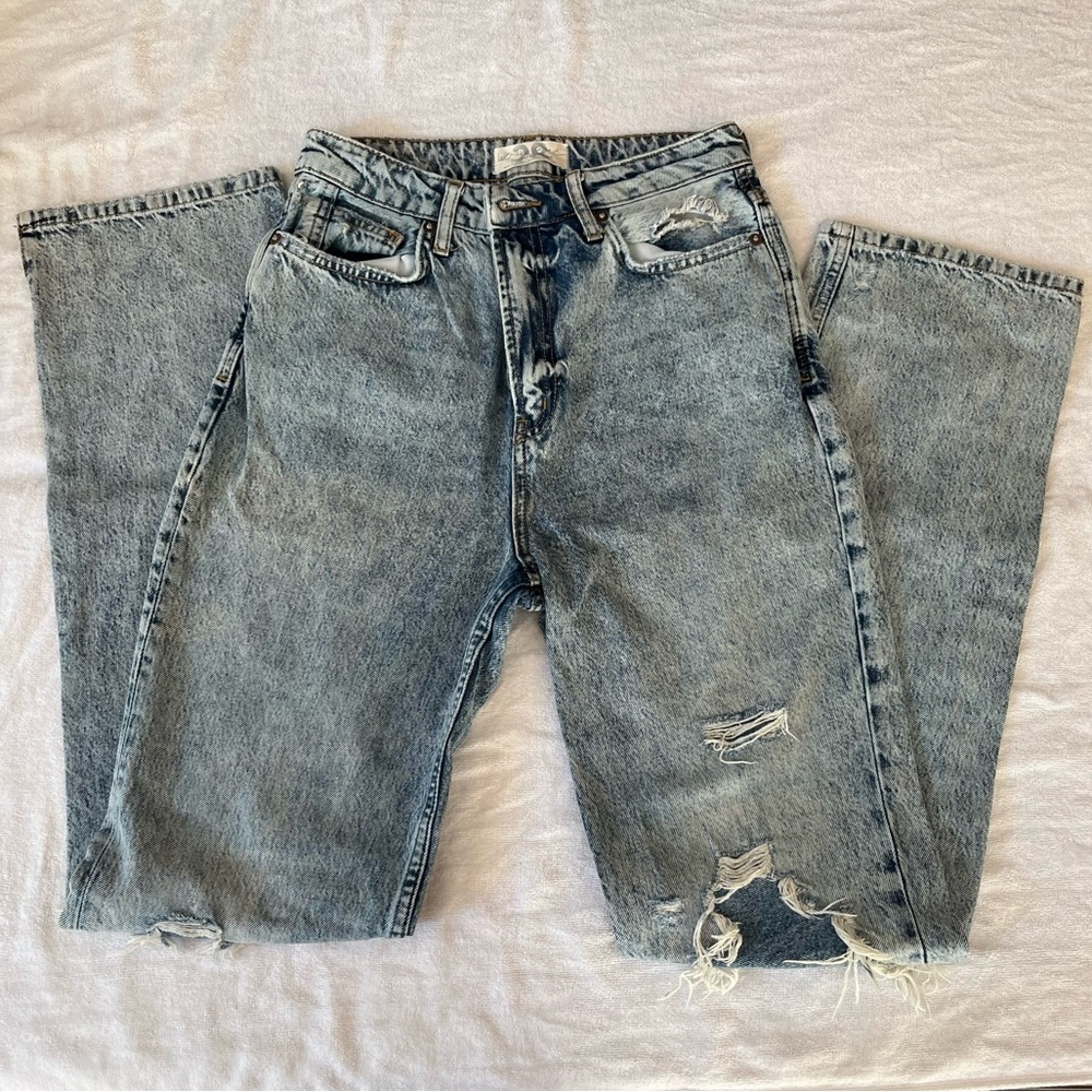 Free People Indigo My Own Lane Straight Leg Jean, size 28